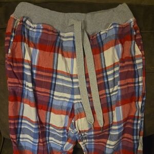 Aerie Red and Gray Plaid Lounge Pants Size M